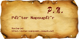 Péter Napsugár névjegykártya