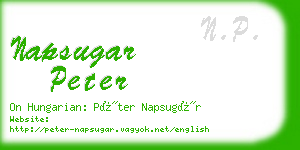 napsugar peter business card